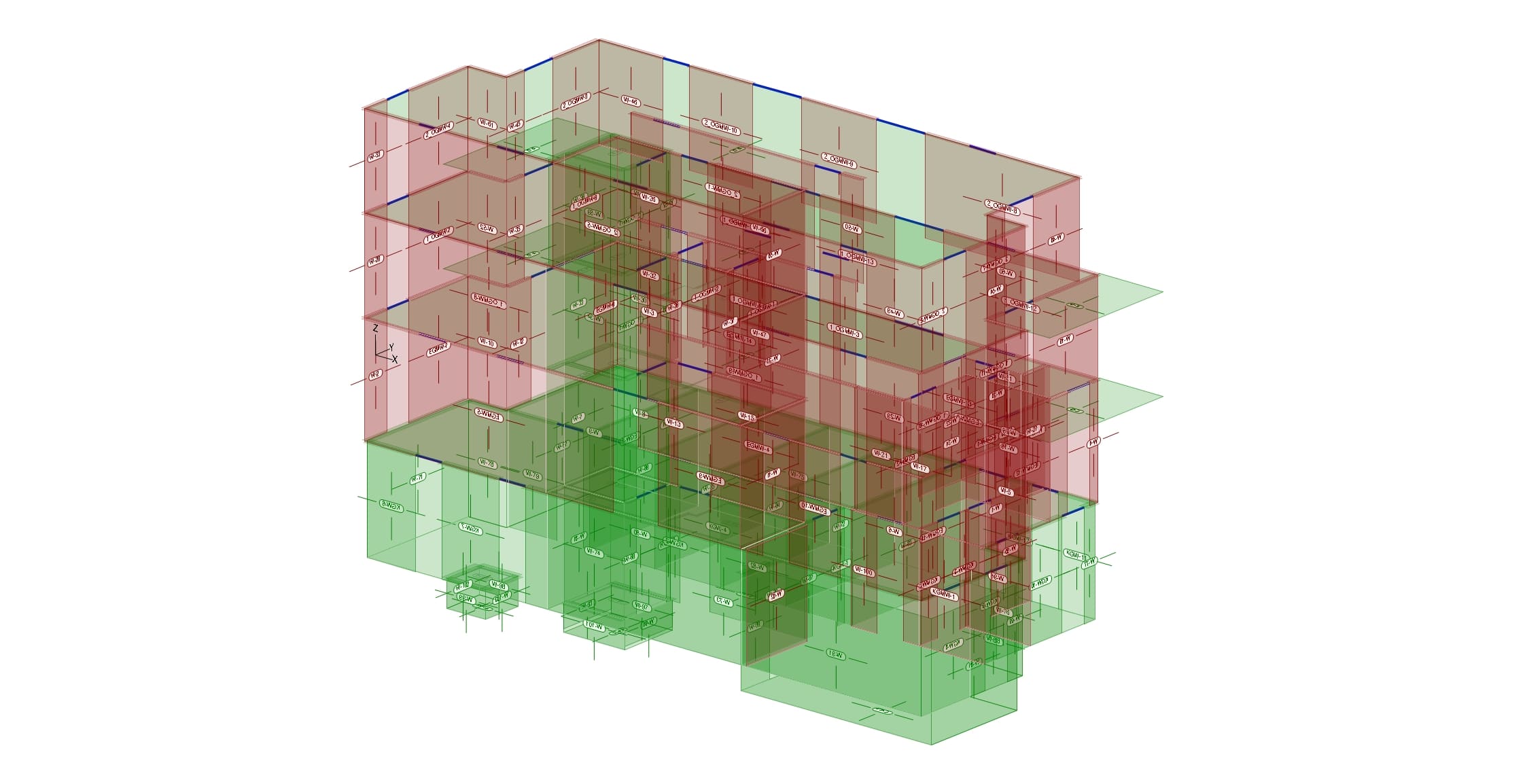 3D-Tragwerksmodell aus Statik-Software auf Basis der Finite-Elemente-Methode zur präzisen Berechnung von Bauteilen im Hochbau in NRW, Hessen und Rheinland-Pfalz